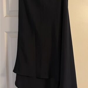 Black Women’s Asymmetrical Midi Skirt